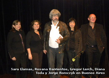 Sara Llamas, Roxana Barrientos, Gregor Lerch, Diana Toda y Jorge Romczyk en Buenos Aires