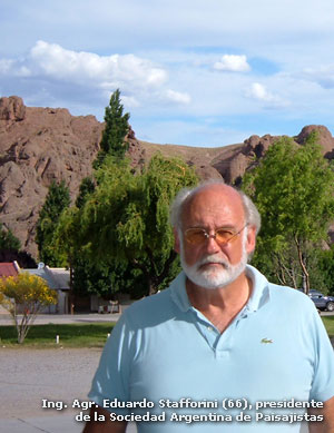 Ing. Agr. Eduardo Stafforini (66), presidente de la Sociedad Argentina de Paisajistas