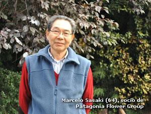 Marcelo Sasaki (64), socio de Patagonia Flower Group